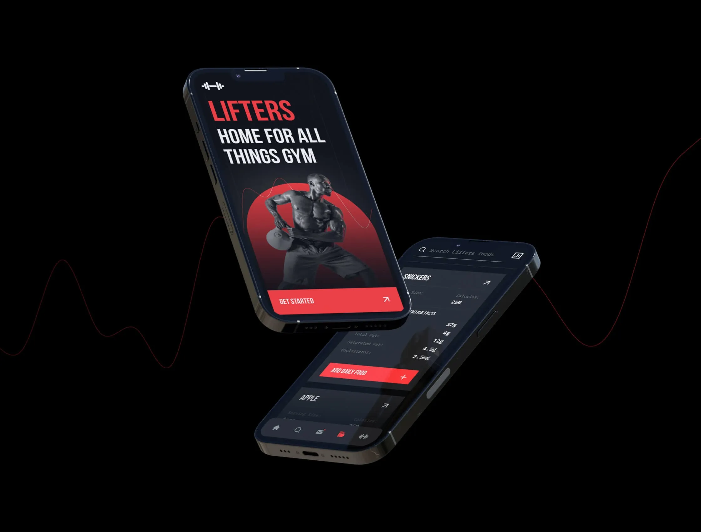 Lifters: Black, red and one arch