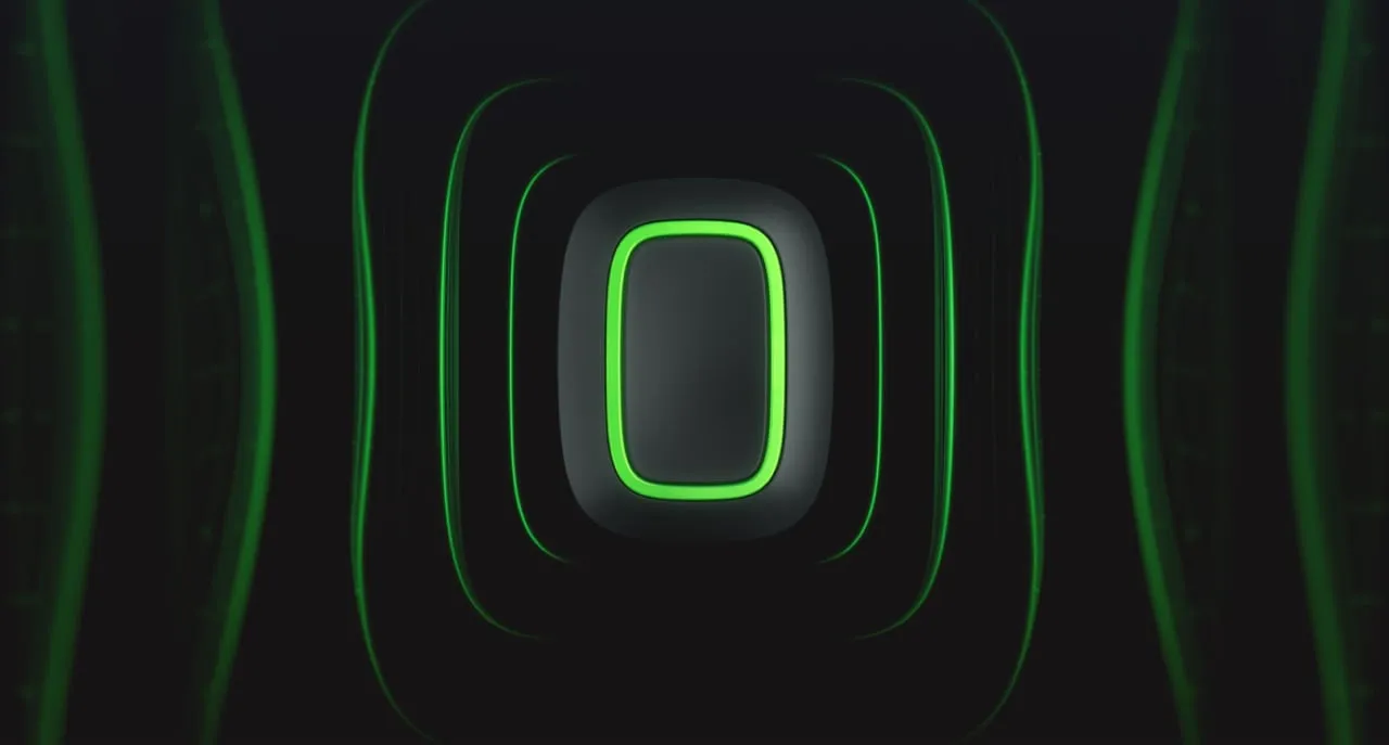 Ajax Systems — Official Partner: A dark room and a green signal