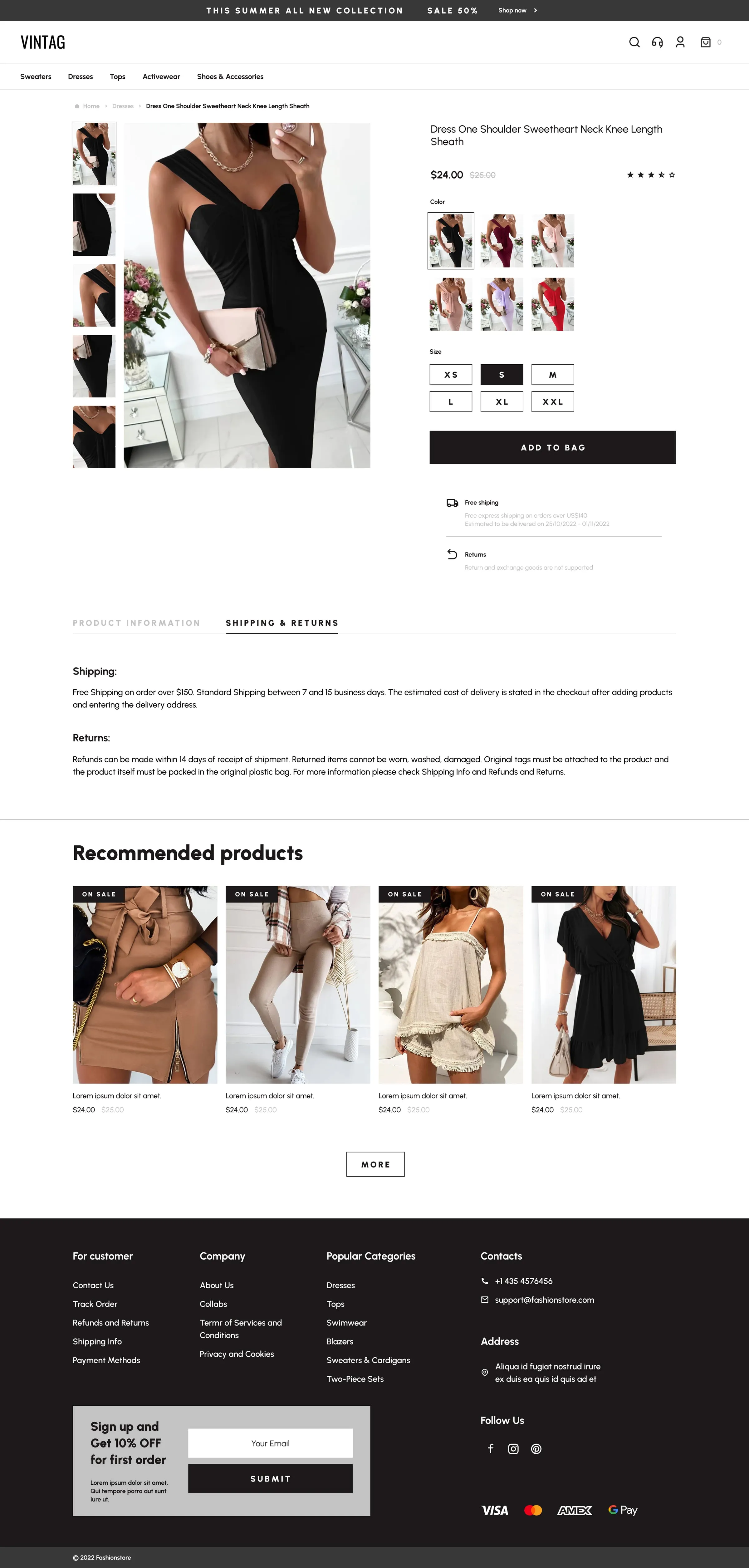 VINTAG: A product page that answers the next question