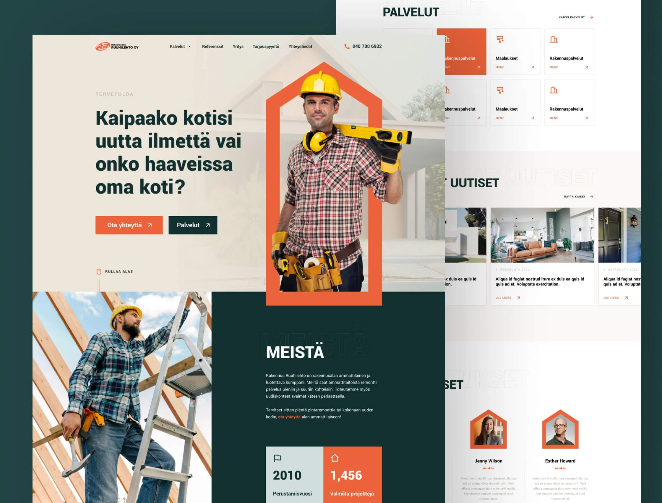 Home page: hero, about block, services, news and recommendations.