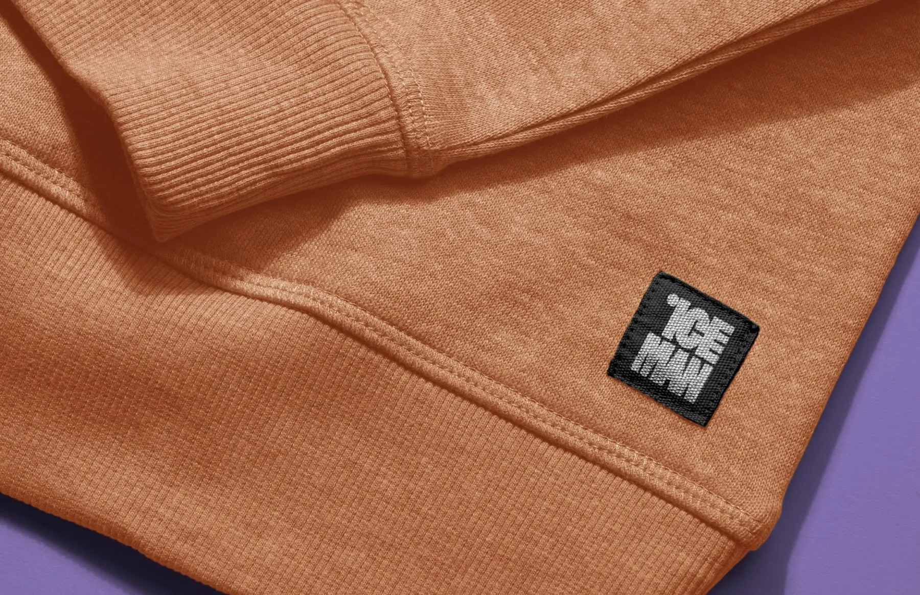 Hang tags and woven label.