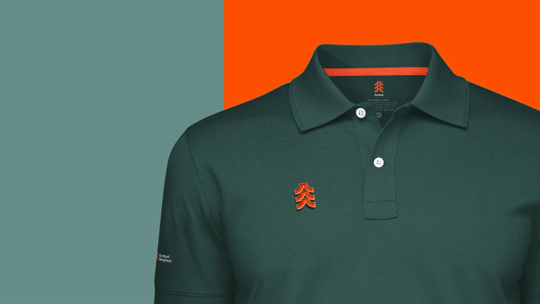 Team uniforms in Eco Green with orange trims.