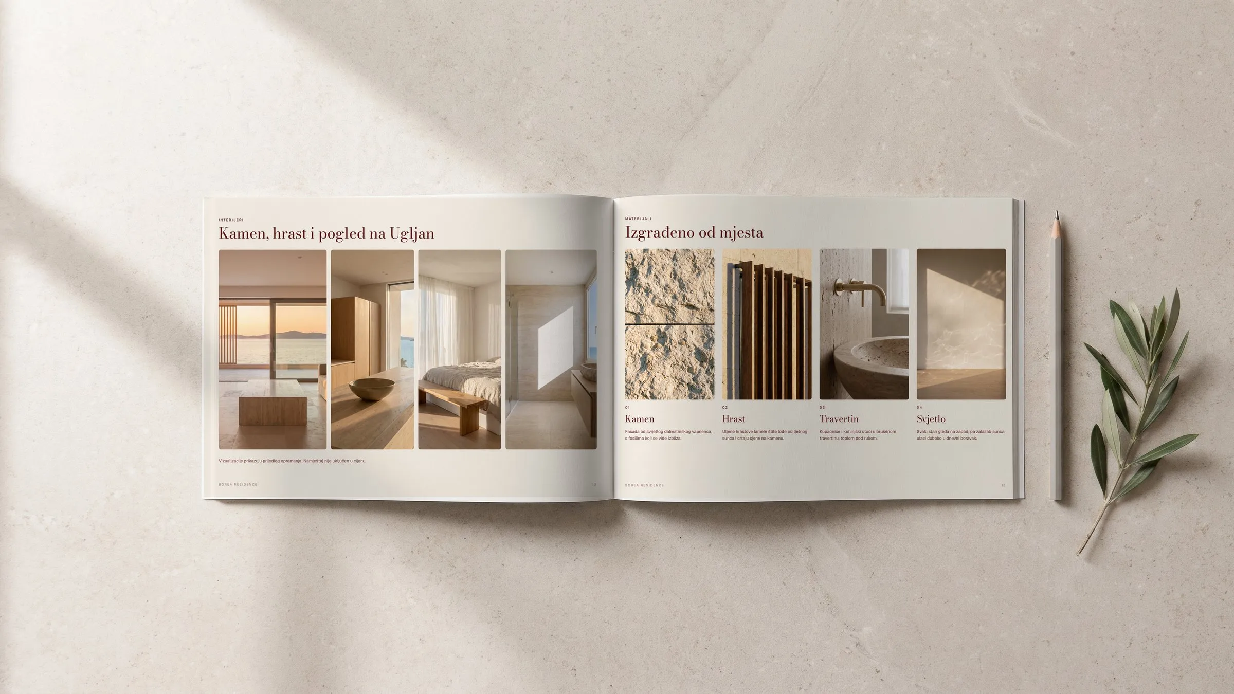 Interiors and materials in the catalogue.