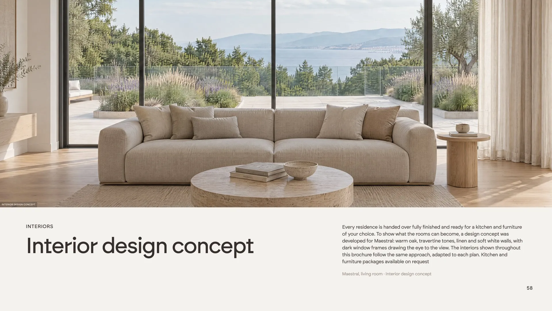 Chapter openers, details and the interior design concept.