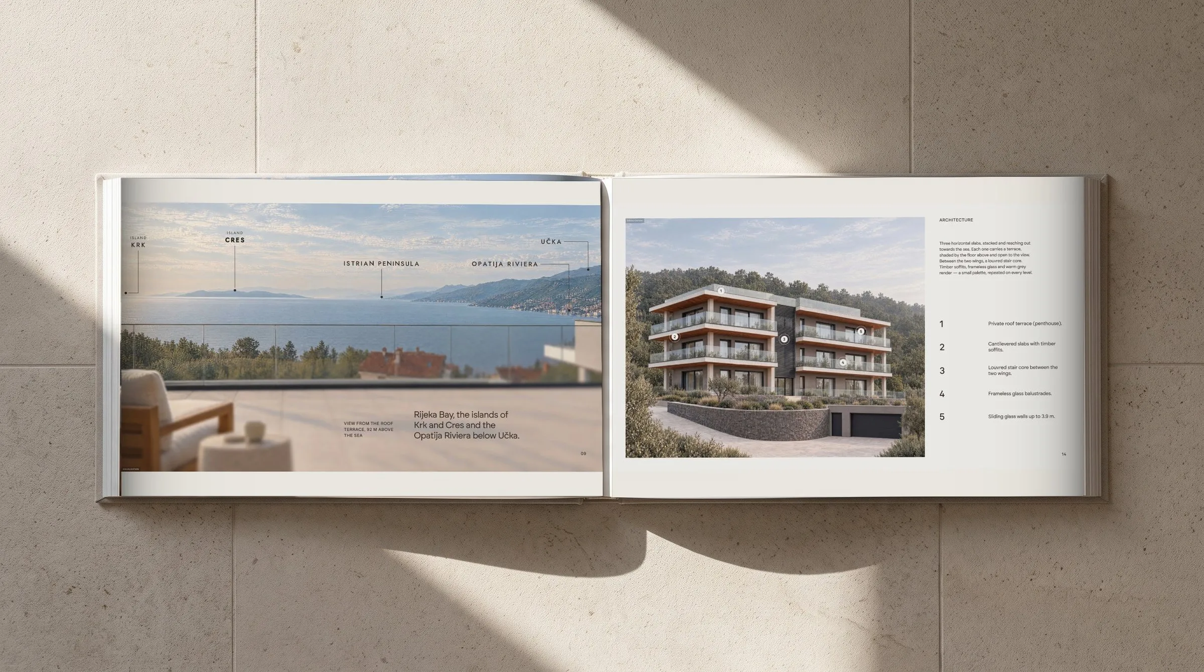 A print for the sales gallery and a spread in the same layout.
